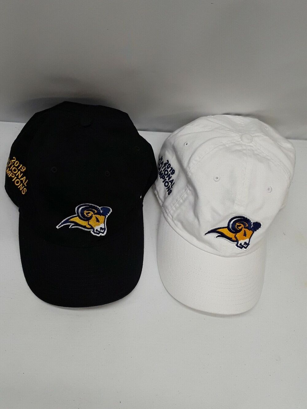 Lot 2 Cap Hat Rams Nike 2019 National Championship Black White